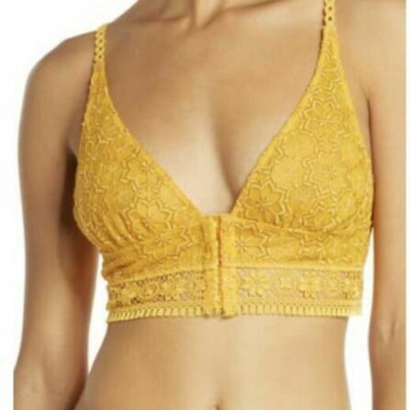 NWT Free People Ella Soft Lace Longline Bralette M - Picture 8 of 13